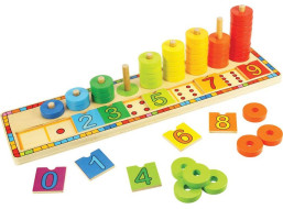 Bigjigs Toys Deska nasazování s čísly