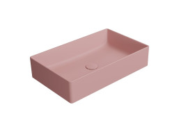 GSI KUBE X keramické umyvadlo na desku, 60x37cm, blush mat 945324