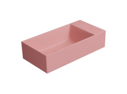 GSI KUBE X keramické umývátko 50x25cm, bez otvoru, pravé/levé, blush mat 9486024