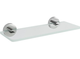 Sapho X-ROUND skleněná police 200mm, chrom/čiré sklo XR009-12
