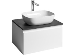 Aqualine ALTAIR skříňka s deskou 62, 5 cm, bílá/antracit břidlice AI267-03