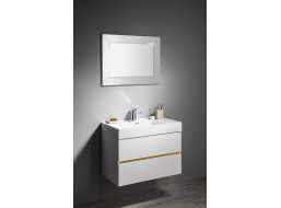 Sapho Koupelnový set ODETTA 85, bílá/zlato mat KSET-054