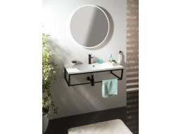 Sapho Koupelnový set SKA konzole 90, černá mat KSET-024