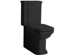 Kerasan WALDORF WC kombi, spodní/zadní odpad, černá-chrom WCSET25-WALDORF