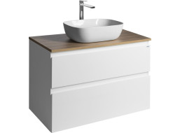 Aqualine ALTAIR skříňka s deskou 87, 5 cm, bílá/dub emporio AI290-02