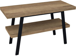 Sapho TWIGA umyvadlový stolek 130x72x50 cm, černá mat/dub Rover VC453-130-4