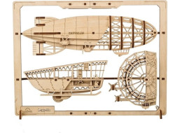 Ugears 2.5D dřevěné mechanické puzzle vzducholoď Zeppelin