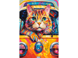 CASTORLAND Puzzle Kočka na cestách autobusem 100 dílků
