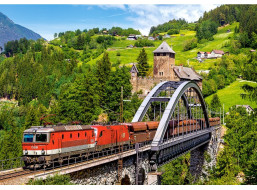 CASTORLAND Puzzle Vlak na mostě 500 dílků
