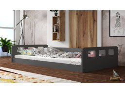 Dětská Montessori postel RUBY - 200x90 cm - šedá