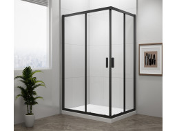 Polysan EASY BLACK obdélníková sprchová zástěna 900x800mm, čiré sklo EL5315B