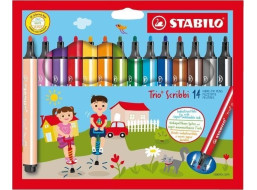STABILO Trio Scribbi sada 14 fixů
