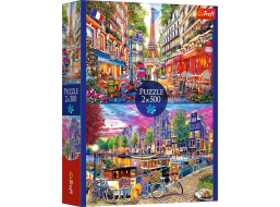 TREFL Puzzle Evropská města 2x500 dílků
