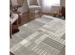 Kusový koberec MAGNE - pattern - béžový/šedý