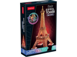 CUBICFUN Svítící 3D puzzle Noční edice: Eiffelova věž 51 dílků