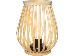 Solight bambusová lucerna s LED žárovkou, teplá bílá, 2x AA, 20cm
