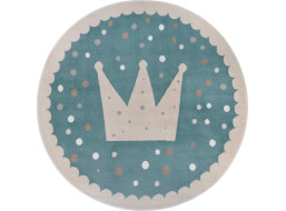 Dětský koberec Adventures 105970 Cream Blue kruh