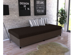 Čalouněná postel s úložným prostorem VELNO II - 200x90 cm - hnědá