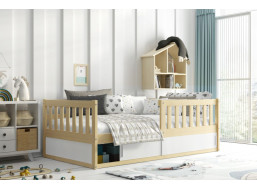 Dětská postel s úložným prostorem SMART 160x80 cm - přírodní