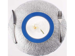 Prostírání GALLO 38 cm - stříbrné
