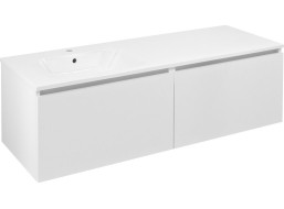 Sapho LOREA skříňka s umyvadlem 141x46x51, 5cm (70+70cm), levá, bílá mat LE070-3131-L-04