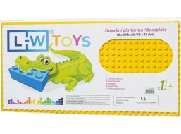 L-W Toys Velká podložka na stavění - JUNIOR 16x32 bodů žlutá