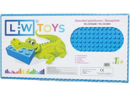 L-W Toys Velká podložka na stavění - JUNIOR 16x32 bodů modrá