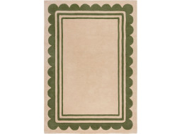 Ručně všívaný kusový koberec Lois Scallop Green