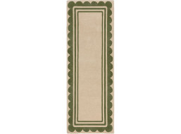 Ručně všívaný běhoun Lois Scallop Green