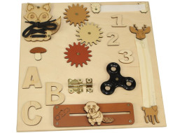 Interaktivní dětská tabule PODZIMNÍ LES - 30x30 cm - přírodní