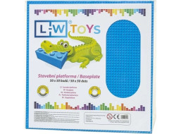 L-W Toys Velká podložka na stavění 50x50 bodů modrá
