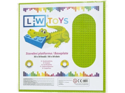 L-W Toys Velká podložka na stavění 50x50 bodů limetková