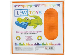 L-W Toys Velká podložka na stavění 50x50 bodů oranžová