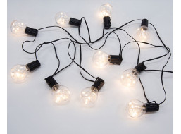 Solight venkovní řetěz s dekorativním LED žárovkami, 10x micro LED, žárovka, 3m, 3xAA