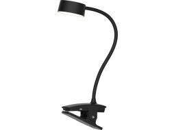Solight LED stolní nabíjecí lampička, 2W, 210lm, 3CCT, černá, clip