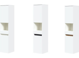 Koupelnová závěsná skříňka FIGARO - vysoká - bílá
