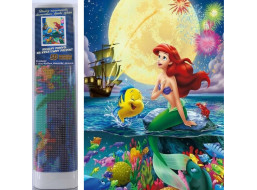 Norimpex Diamantové malování Malá mořská víla Ariel 30x40 cm