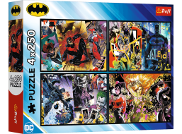 TREFL Puzzle Batman v akci 4x250 dílků