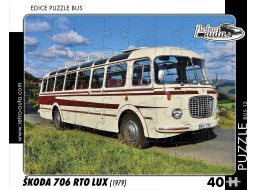 RETRO-AUTA Puzzle BUS č.12 Škoda 706 RTO LUX (1979) 40 dílků