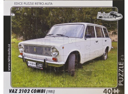 RETRO-AUTA Puzzle č.05 VAZ 2102 COMBI (1985) 40 dílků