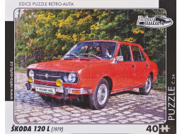 RETRO-AUTA Puzzle č.24 Škoda 120 L (1979) 40 dílků