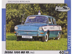 RETRO-AUTA Puzzle č.33 Škoda 1000 MB VB (1967) 40 dílků
