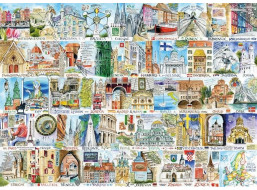 GIBSONS Puzzle Evropské památky 1000 dílků