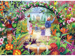 GIBSONS Puzzle Květiny v botanické zahradě 1000 dílků