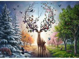 RAVENSBURGER Puzzle Magický jelen 1000 dílků
