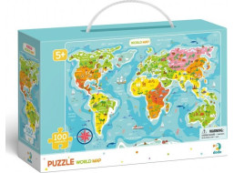 DODO Puzzle Mapa světa 100 dílků
