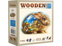 WOODEN CITY Dřevěné puzzle Králíček 150 dílků