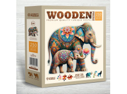 WOODEN CITY Dřevěné puzzle Módní sloni 250 dílků