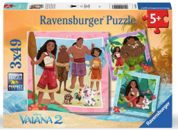 RAVENSBURGER Puzzle Disney: Odvážná Vaiana 3x49 dílků