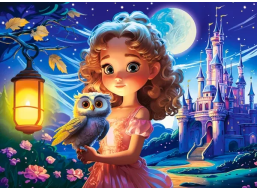 CASTORLAND Puzzle Princezna a sova 70 dílků